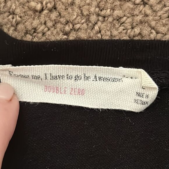 Double Zero Women’s Slightly Sheer Black Tank Top, Size L - Picture 5 of 6